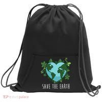 Save The Earth Planet Heart Earth Day Sweatshirt Cinch Pack Bag thumb 0