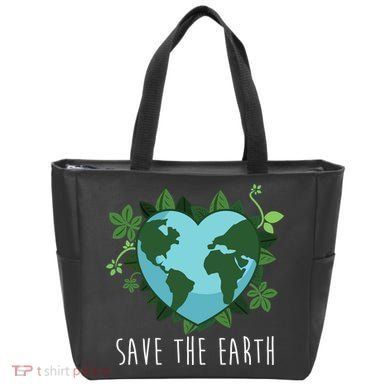 Save The Earth Planet Heart Earth Day Tote Bag