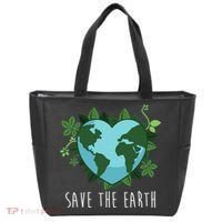 Save The Earth Planet Heart Earth Day Tote Bag thumb 0