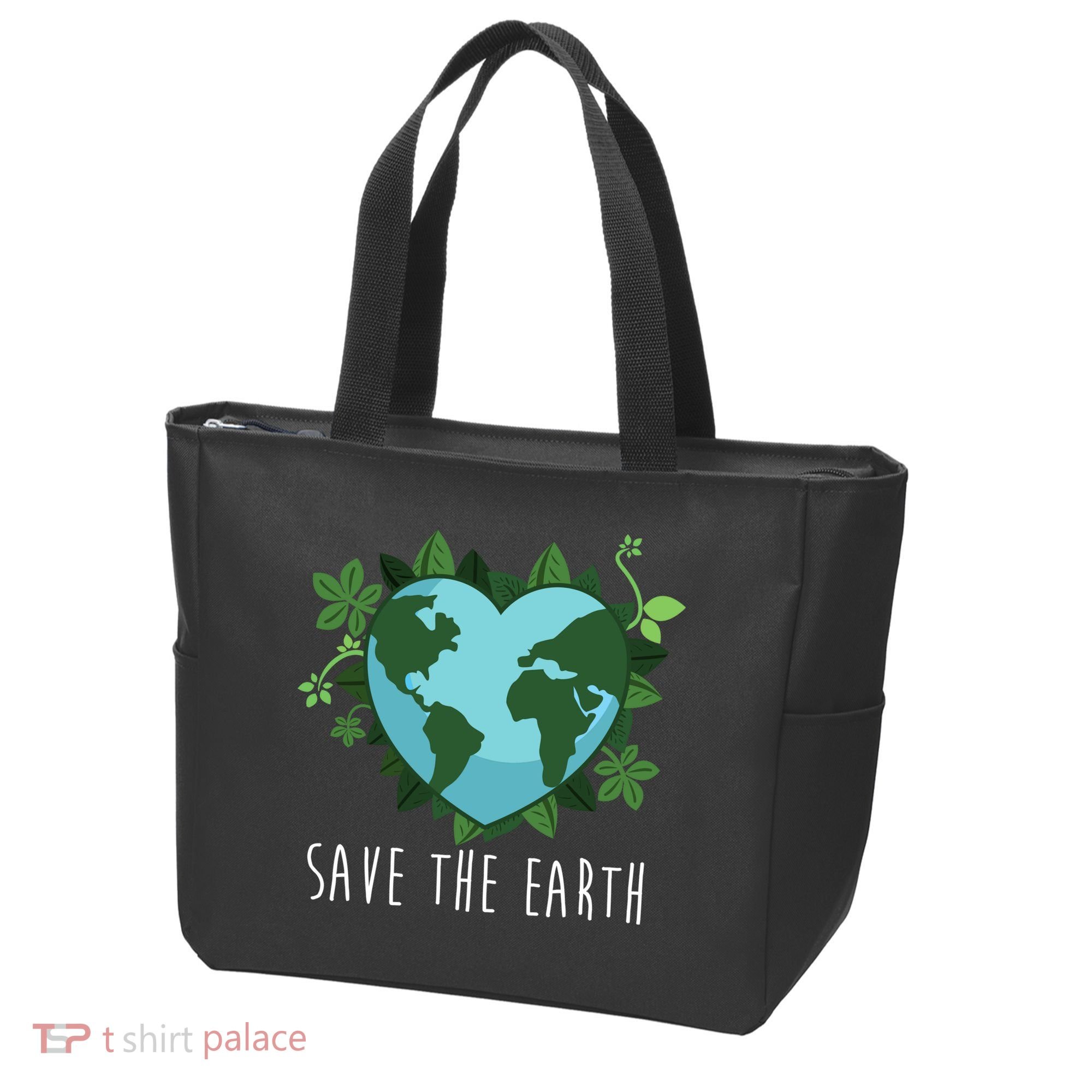 Save The Earth Planet Heart Earth Day Tote Bag