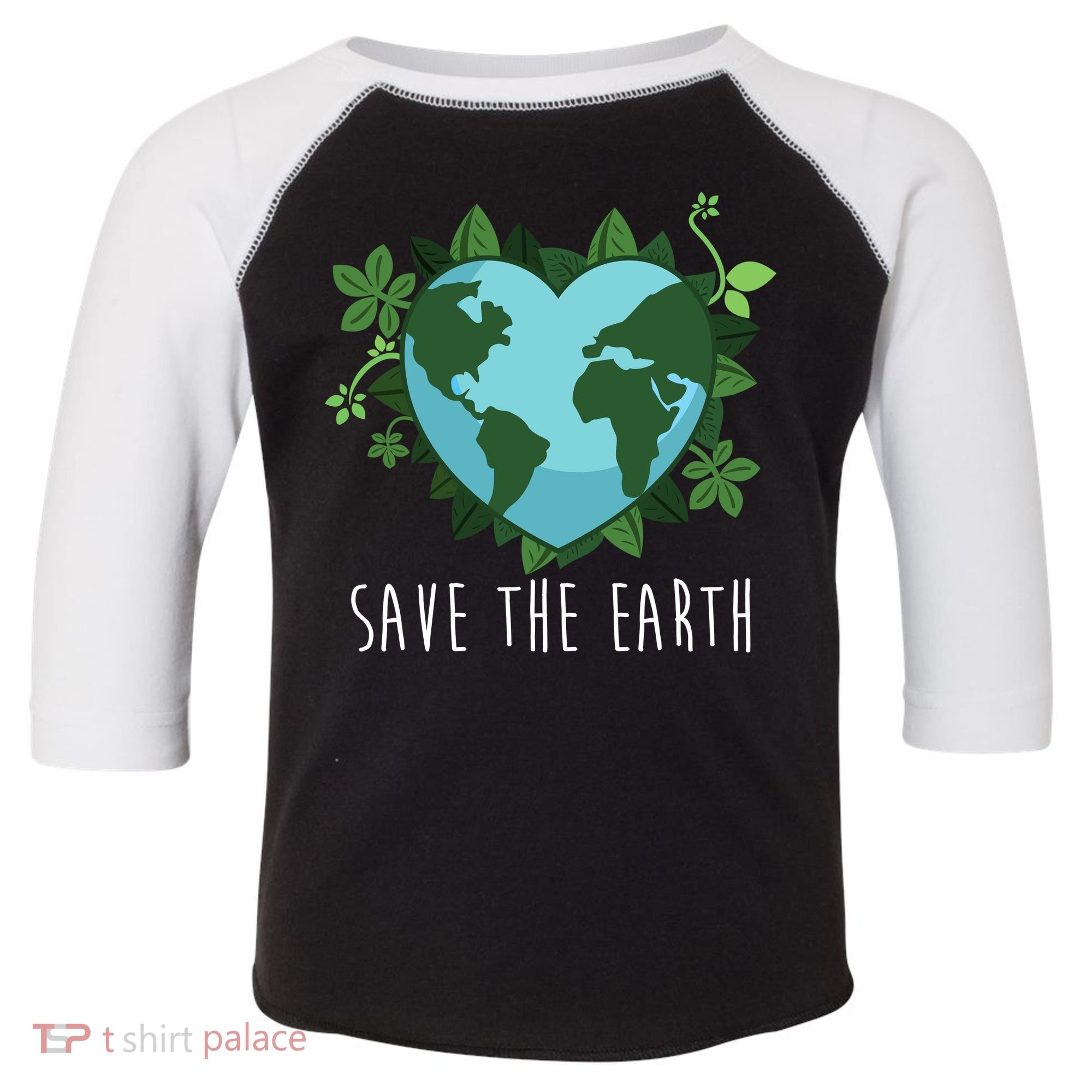 Save The Earth Planet Heart Earth Day Toddler Fine Jersey T-Shirt