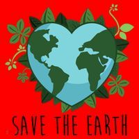 Save The Earth Planet Heart Earth Day Santa Hat thumb 1