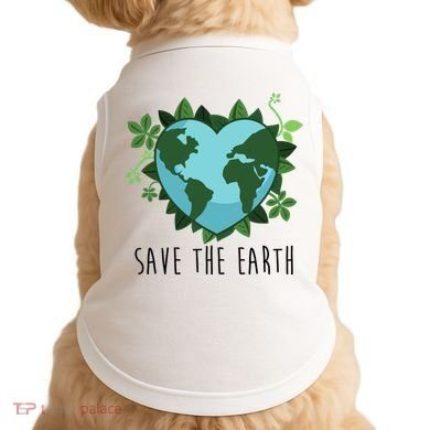 Save The Earth Planet Heart Earth Day Doggie Tank