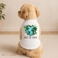 Save The Earth Planet Heart Earth Day Doggie Tank thumb 2