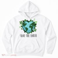 Save The Earth Planet Heart Earth Day Hoodie thumb 0