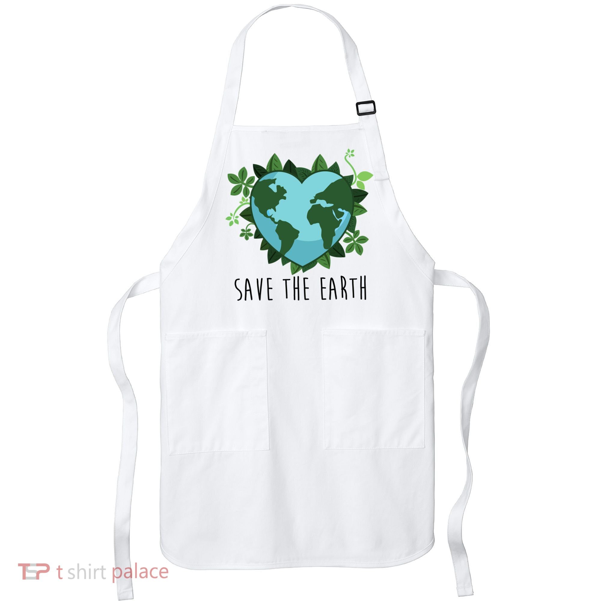 Save The Earth Planet Heart Earth Day Apron