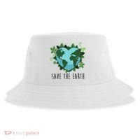 Save The Earth Planet Heart Earth Day Sustainable Bucket Hat thumb 0