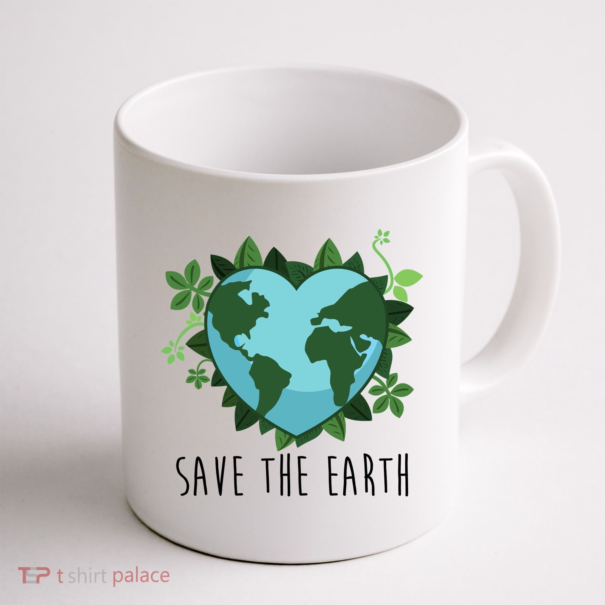 Save The Earth Planet Heart Earth Day Coffee Mug