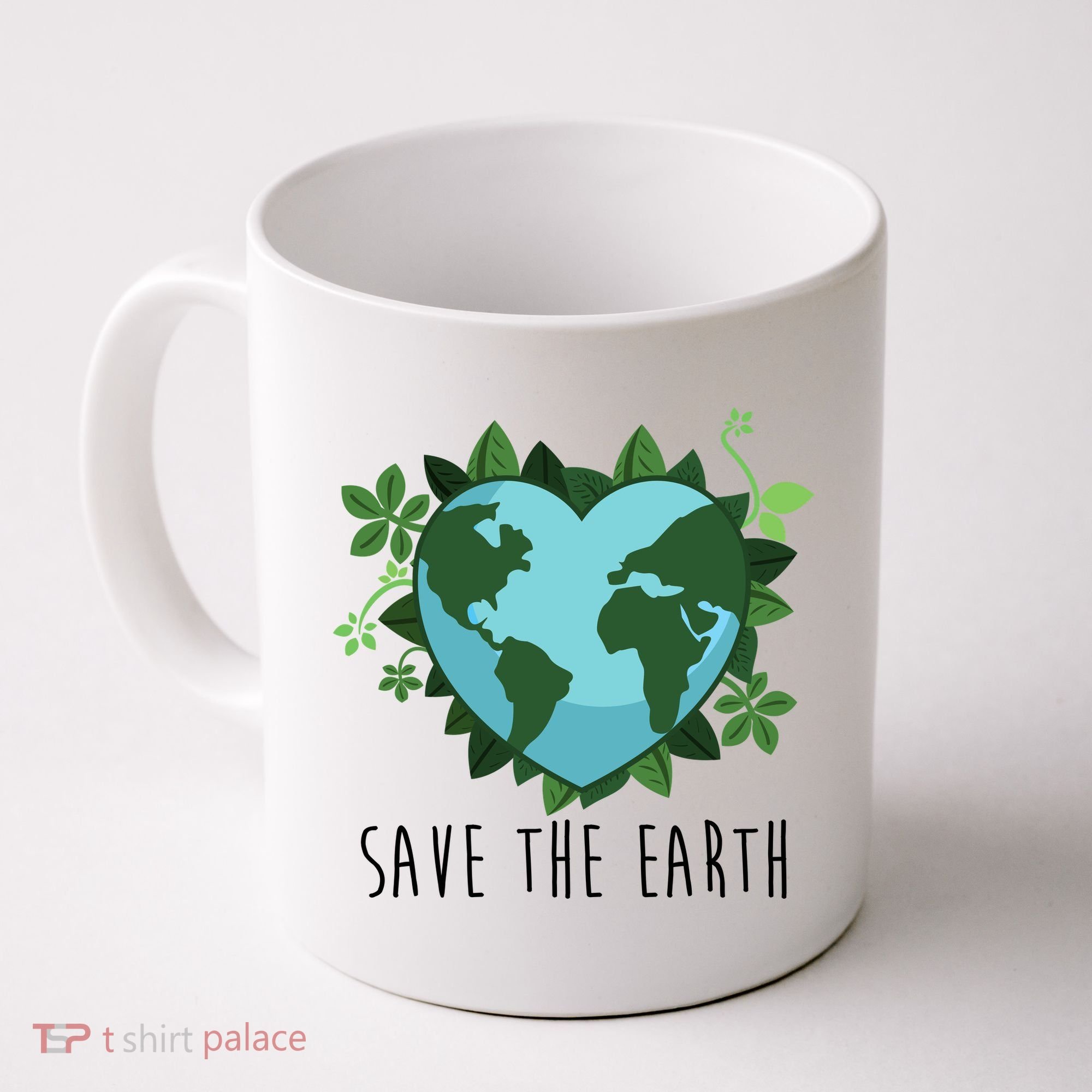 Save The Earth Planet Heart Earth Day Coffee Mug