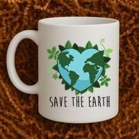 Save The Earth Planet Heart Earth Day Coffee Mug thumb 2