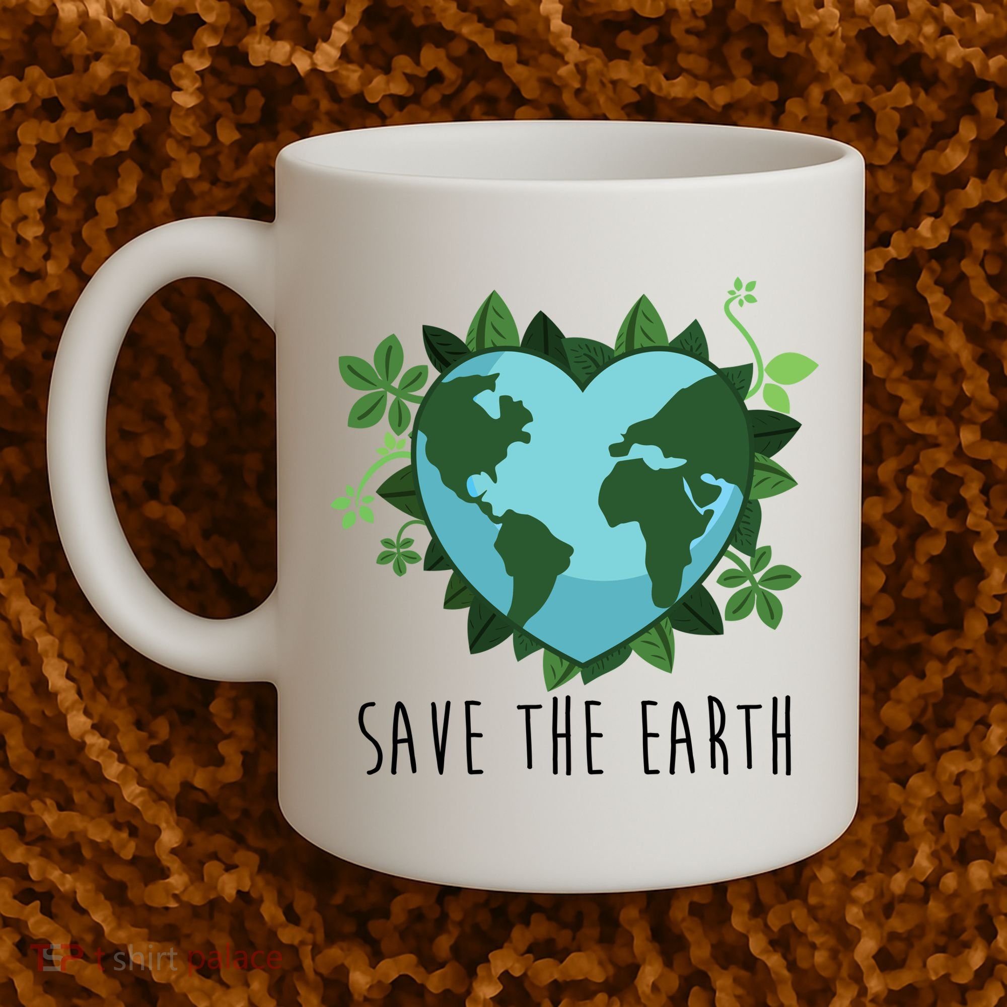 Save The Earth Planet Heart Earth Day Coffee Mug