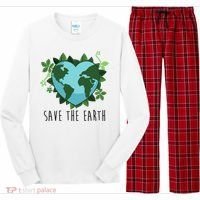 Save The Earth Planet Heart Earth Day Long Sleeve Pajama Set thumb 0