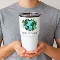 Save The Earth Planet Heart Earth Day Tumbler thumb 2