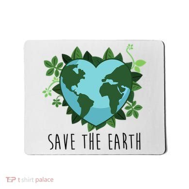 Save The Earth Planet Heart Earth Day Mousepad