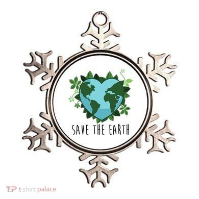 Save The Earth Planet Heart Earth Day Ornament