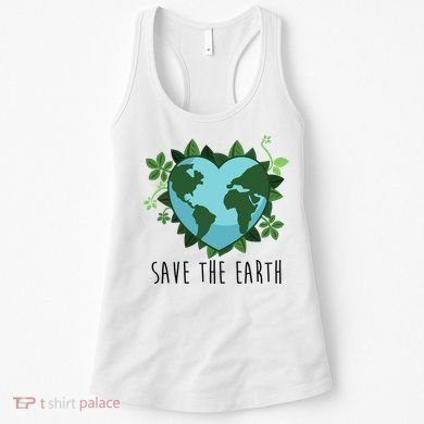 Save The Earth Planet Heart Earth Day Women's Tank Top