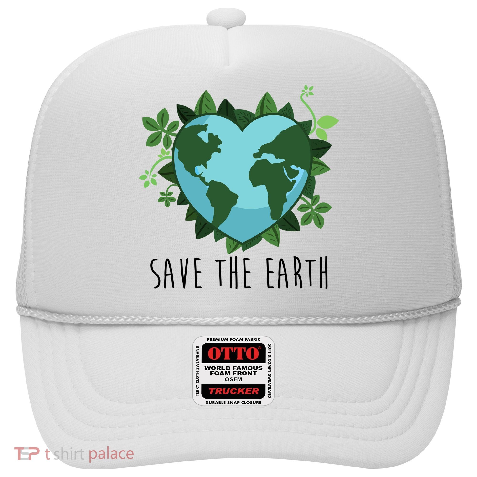Save The Earth Planet Heart Earth Day Hat