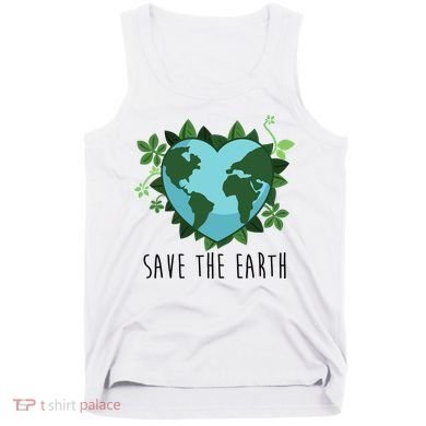 Save The Earth Planet Heart Earth Day Tank Top