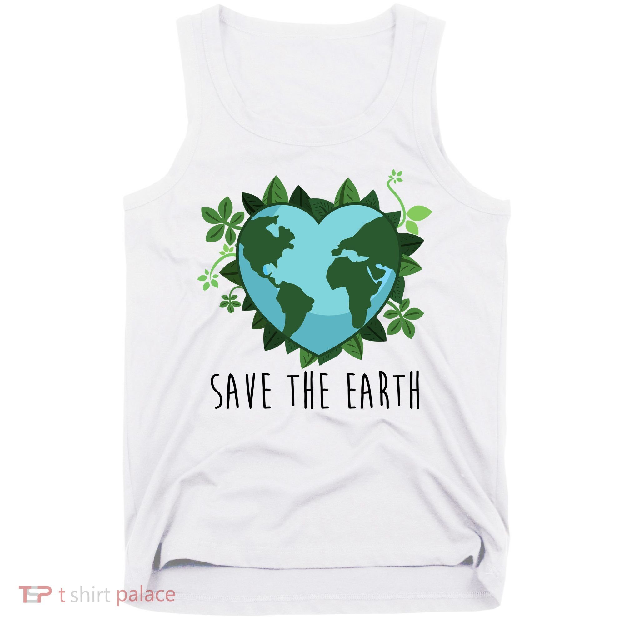 Save The Earth Planet Heart Earth Day Tank Top