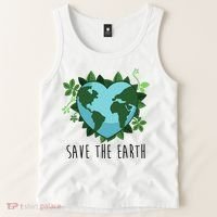 Save The Earth Planet Heart Earth Day Tank Top thumb 2