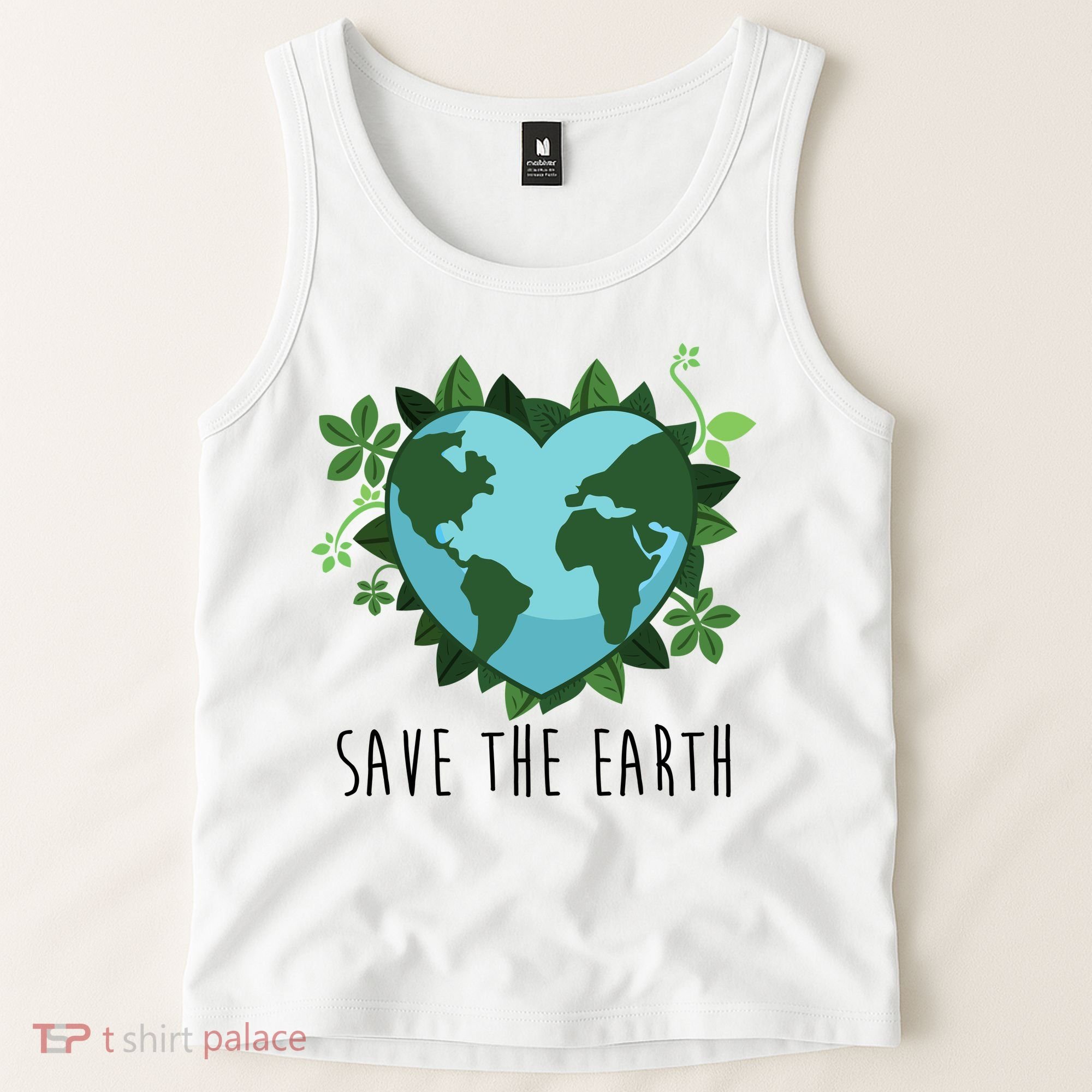 Save The Earth Planet Heart Earth Day Tank Top