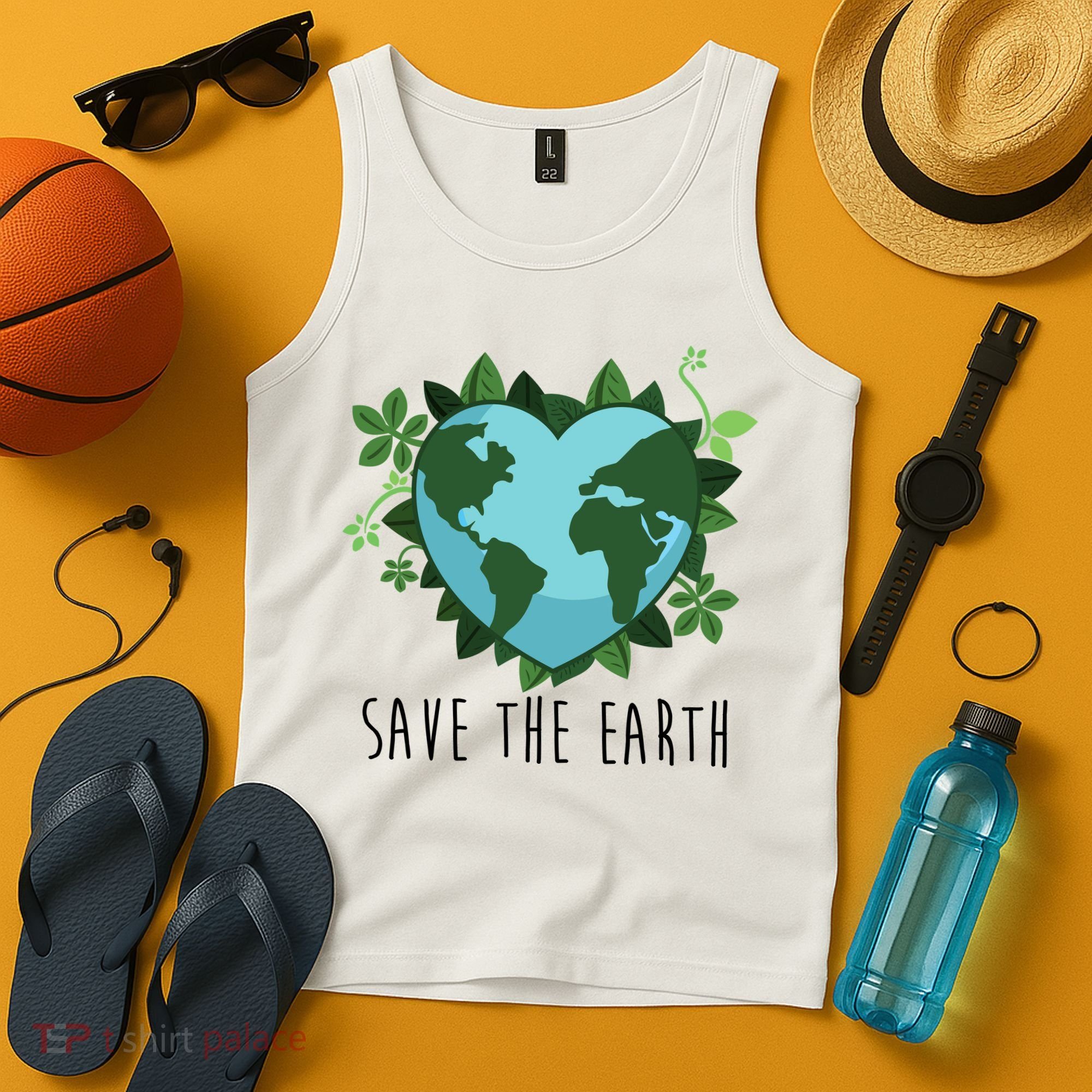 Save The Earth Planet Heart Earth Day Tank Top