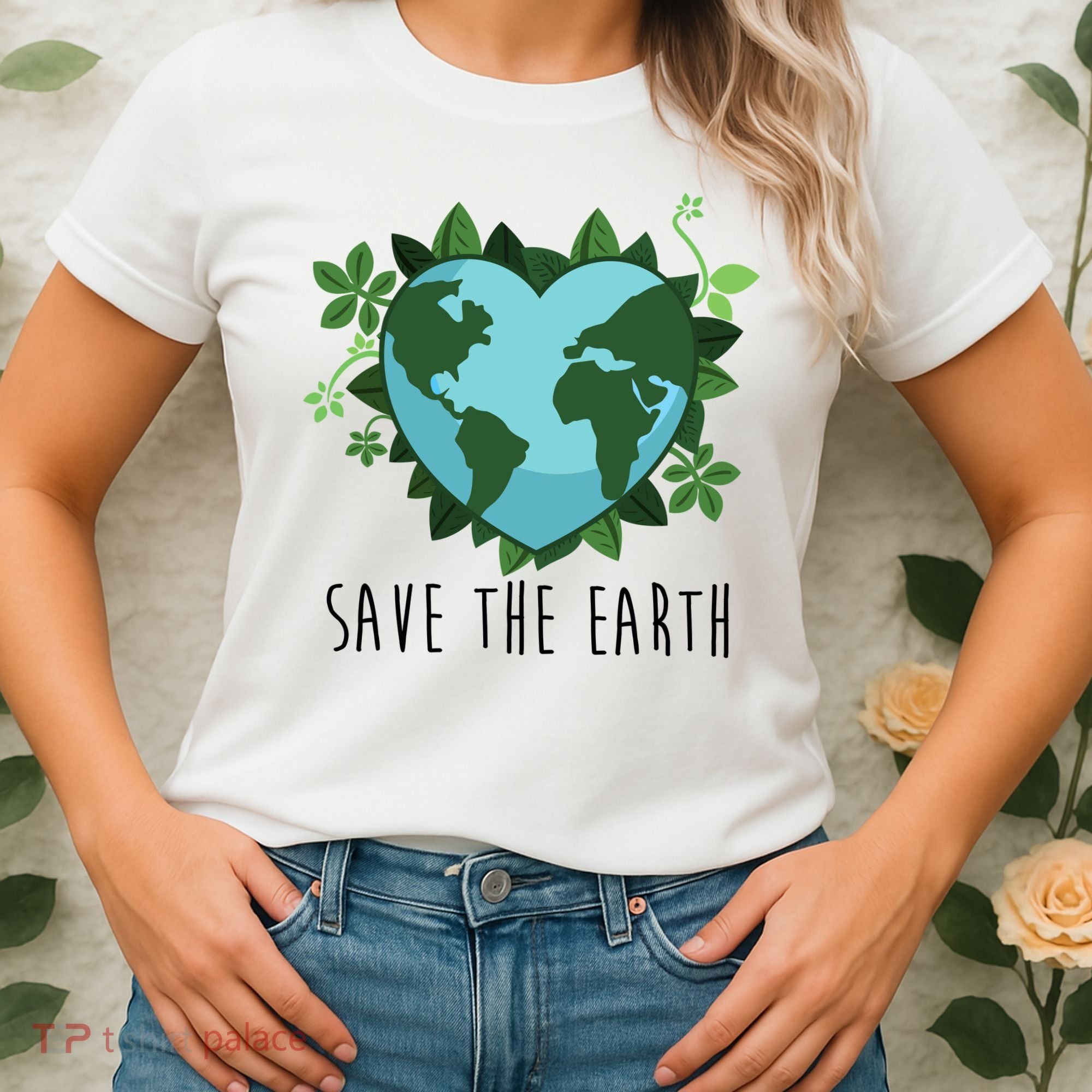 Save The Earth Planet Heart Earth Day Women's T-Shirt