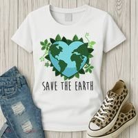 Save The Earth Planet Heart Earth Day Women's T-Shirt thumb 3