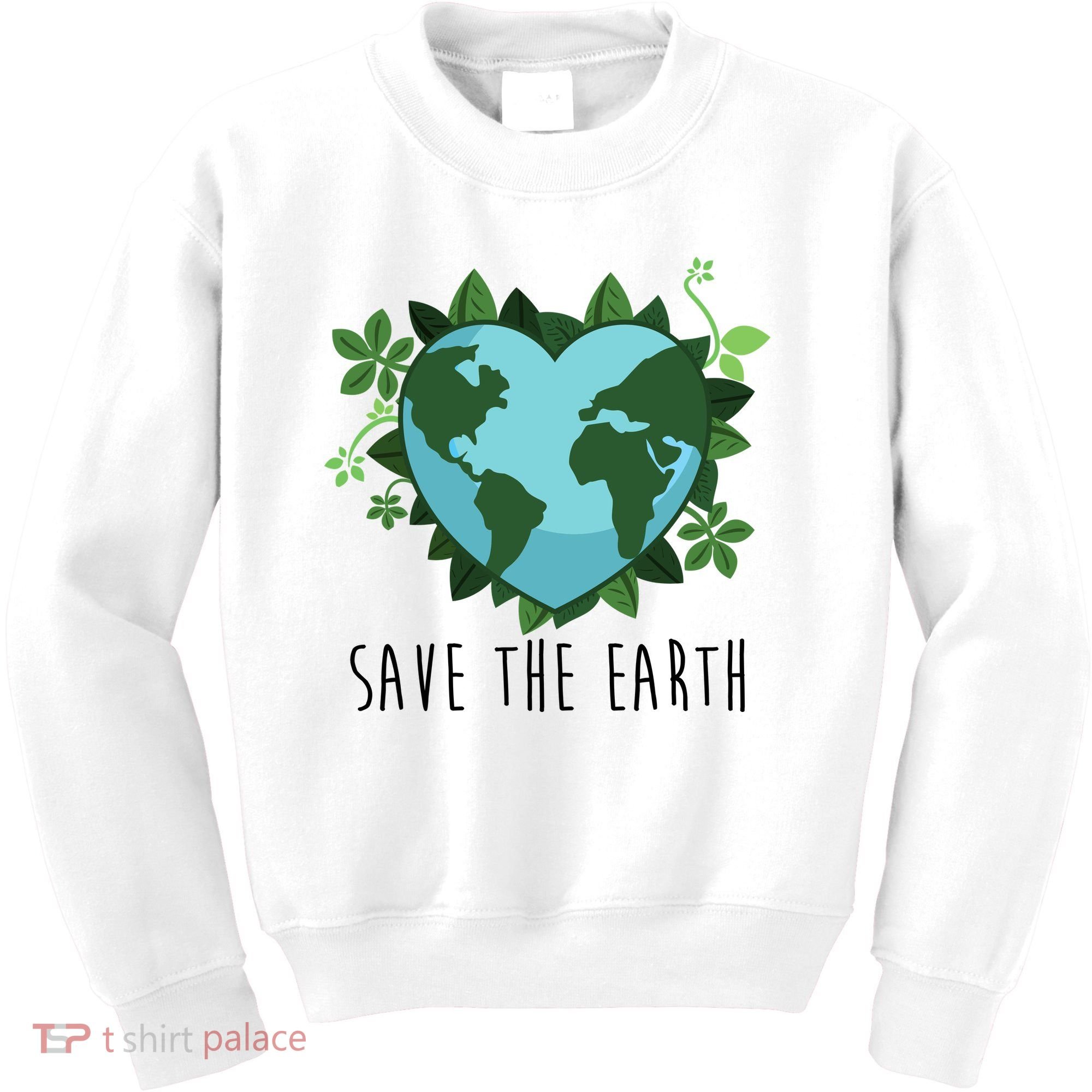 Save The Earth Planet Heart Earth Day Kids Sweatshirt