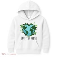 Save The Earth Planet Heart Earth Day Kids Hoodie thumb 0