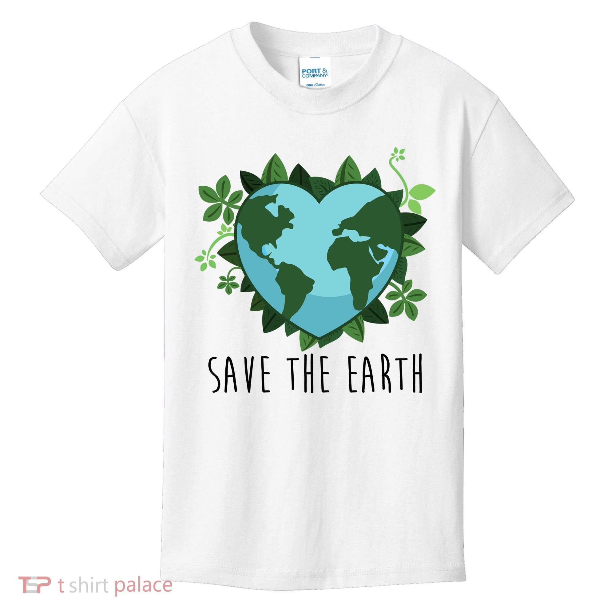 Save The Earth Planet Heart Earth Day Kids T-Shirt