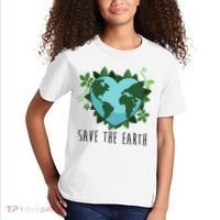 Save The Earth Planet Heart Earth Day Kids T-Shirt thumb 2