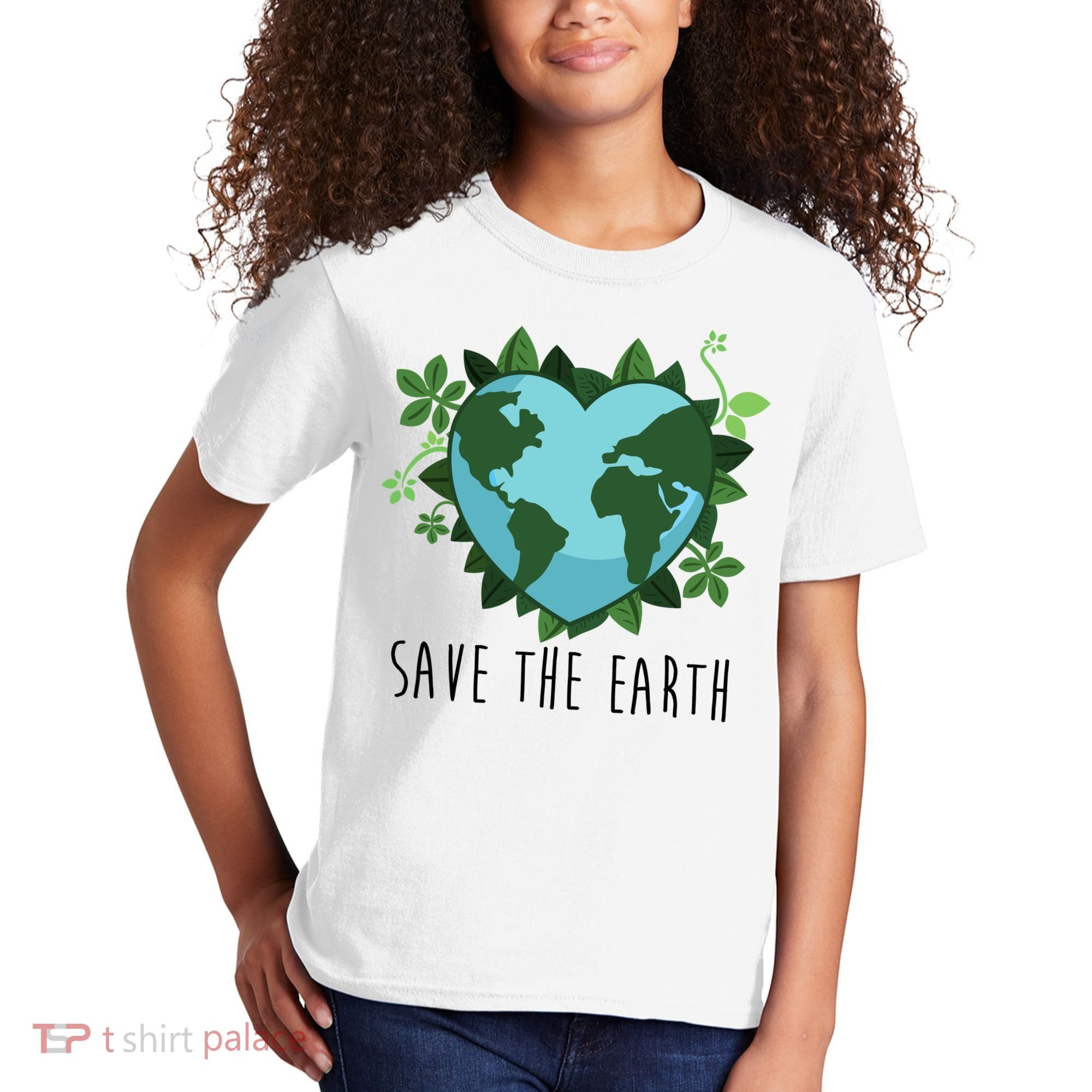 Save The Earth Planet Heart Earth Day Kids T-Shirt