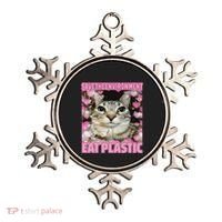 Save The Environment Eat Plastic Cat Cute Silly Kitty Meme Ornament thumb 0
