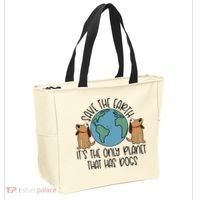 Save The Earth ItS The Only Planet That Has Dogs Tote Bag thumb 2