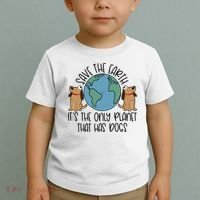 Save The Earth ItS The Only Planet That Has Dogs Toddler T-Shirt thumb 2
