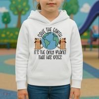 Save The Earth ItS The Only Planet That Has Dogs Kids Hoodie thumb 3