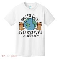 Save The Earth ItS The Only Planet That Has Dogs Kids T-Shirt thumb 0