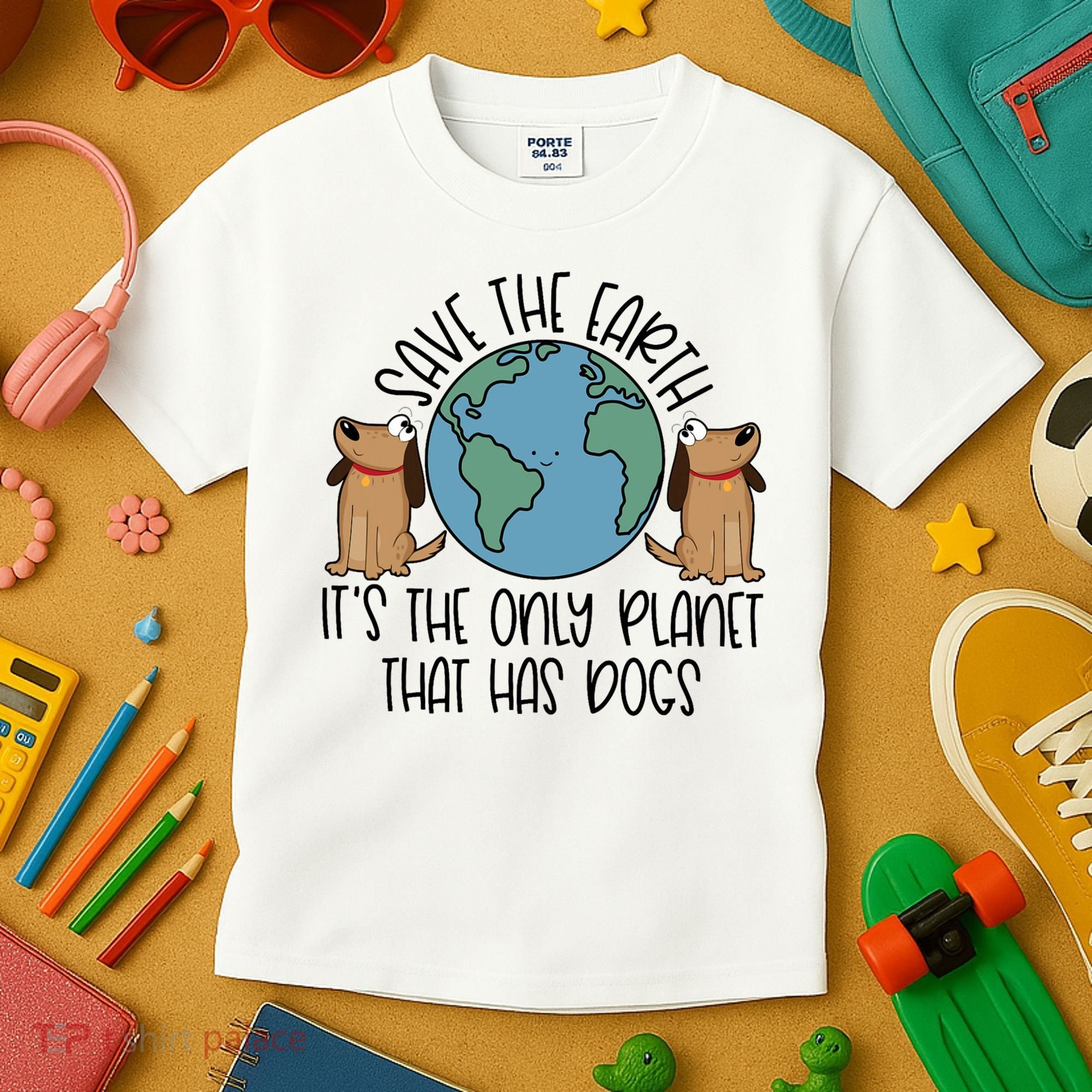 Save The Earth ItS The Only Planet That Has Dogs Kids T-Shirt