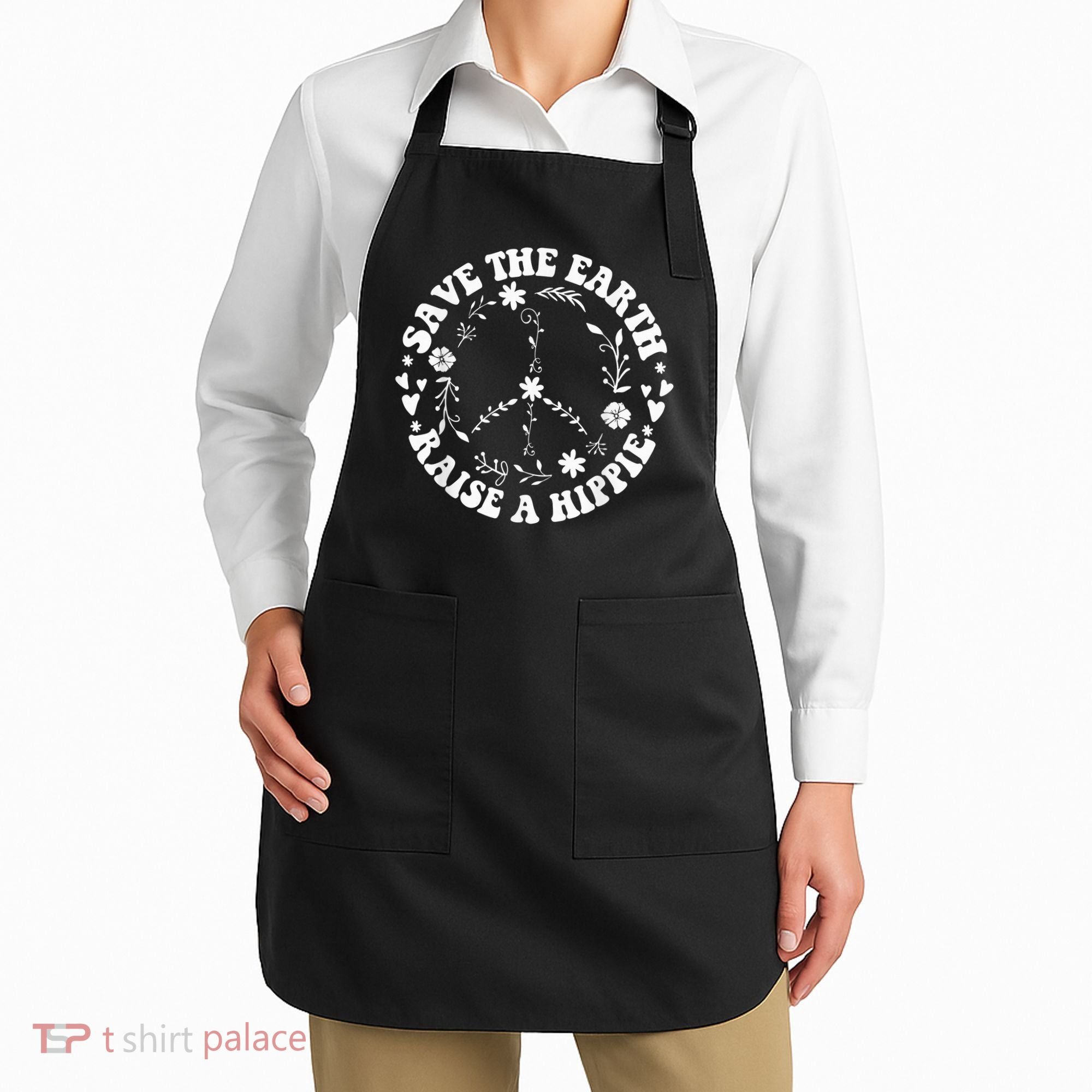 Save The Earth Raise A Hippie Earth Day Apron