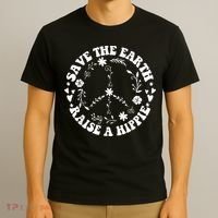 Save The Earth Raise A Hippie Earth Day T-Shirt thumb 3