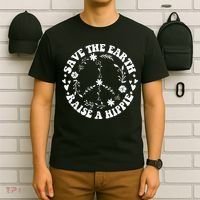 Save The Earth Raise A Hippie Earth Day T-Shirt thumb 6