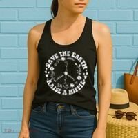 Save The Earth Raise A Hippie Earth Day Women's Tank Top thumb 2