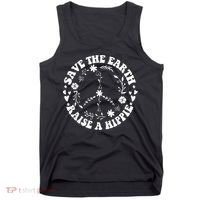 Save The Earth Raise A Hippie Earth Day Tank Top thumb 0