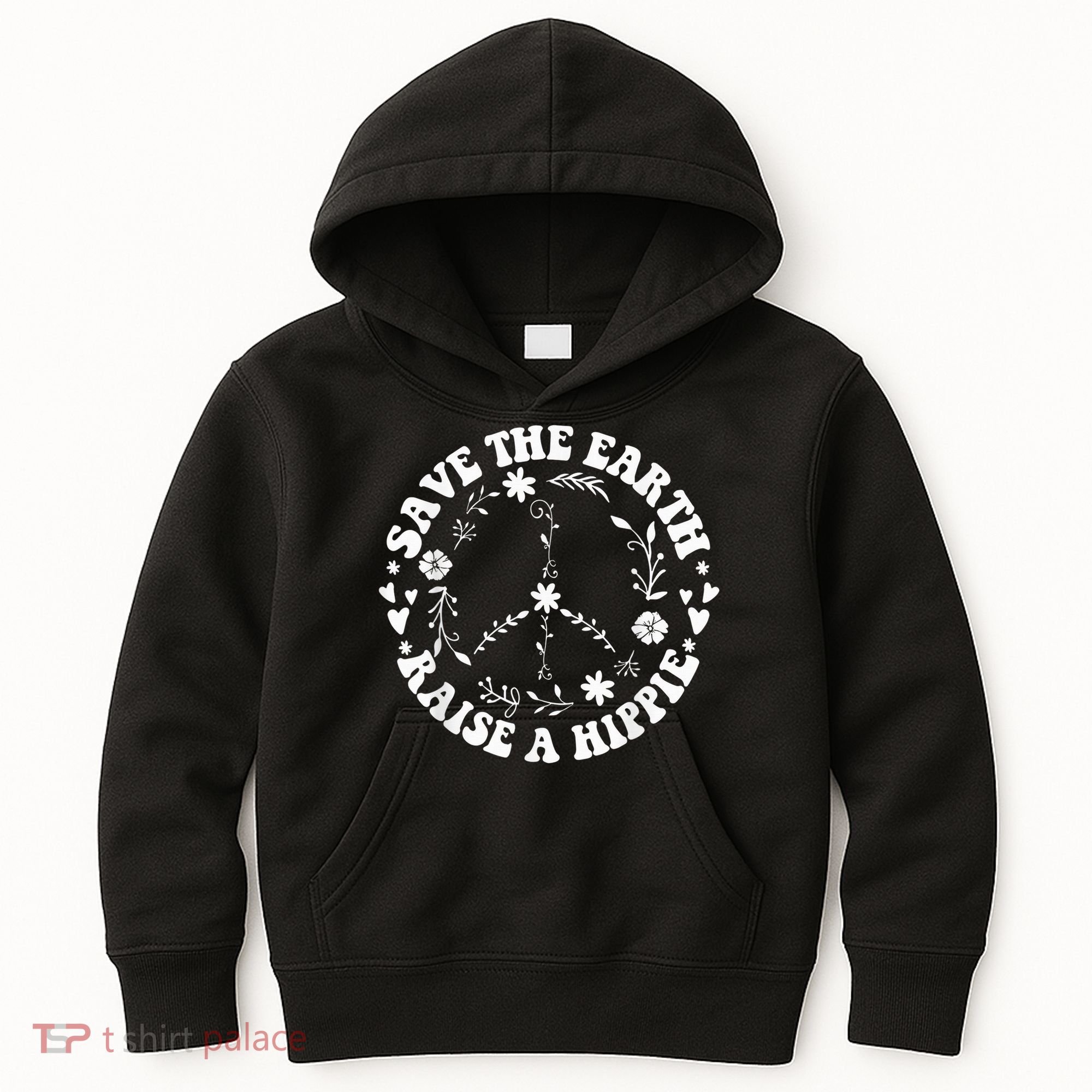 Save The Earth Raise A Hippie Earth Day Kids Hoodie