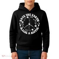 Save The Earth Raise A Hippie Earth Day Kids Hoodie thumb 4