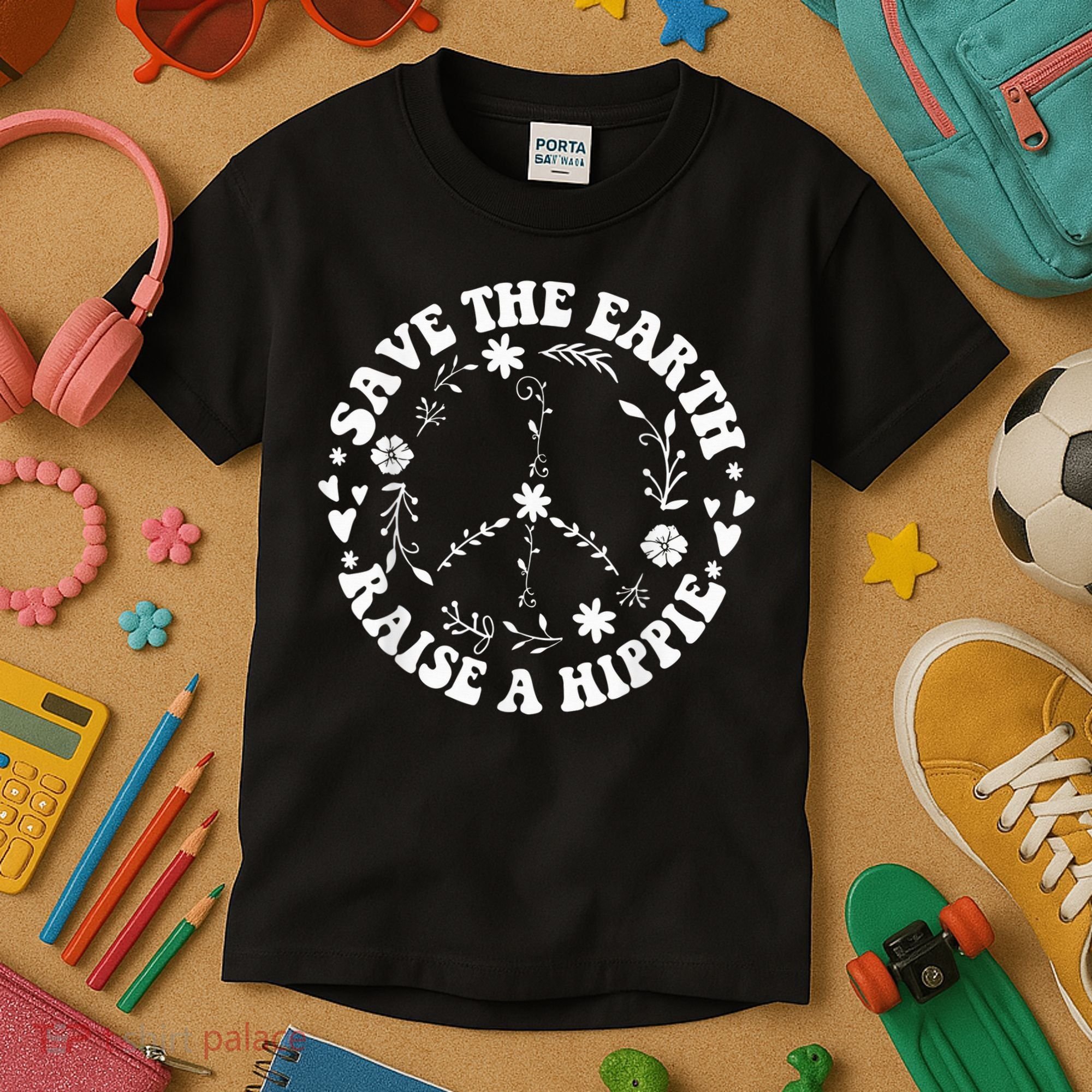 Save The Earth Raise A Hippie Earth Day Kids T-Shirt