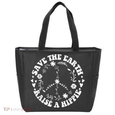 Save The Earth Raise A Hippie Earth Day Tote Bag