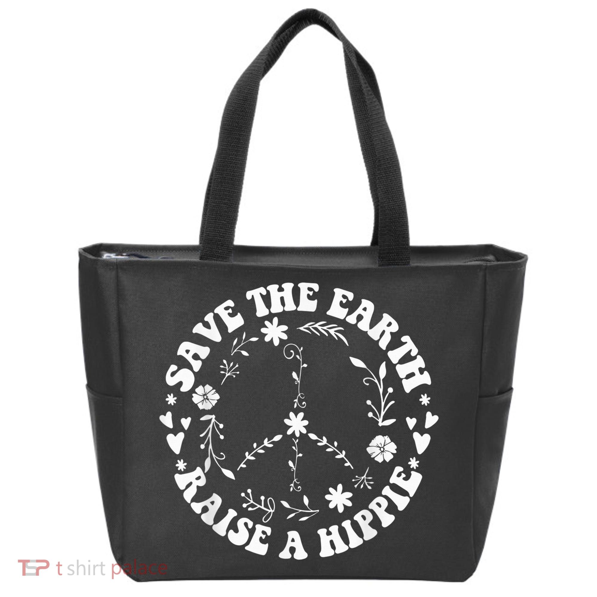 Save The Earth Raise A Hippie Earth Day Tote Bag