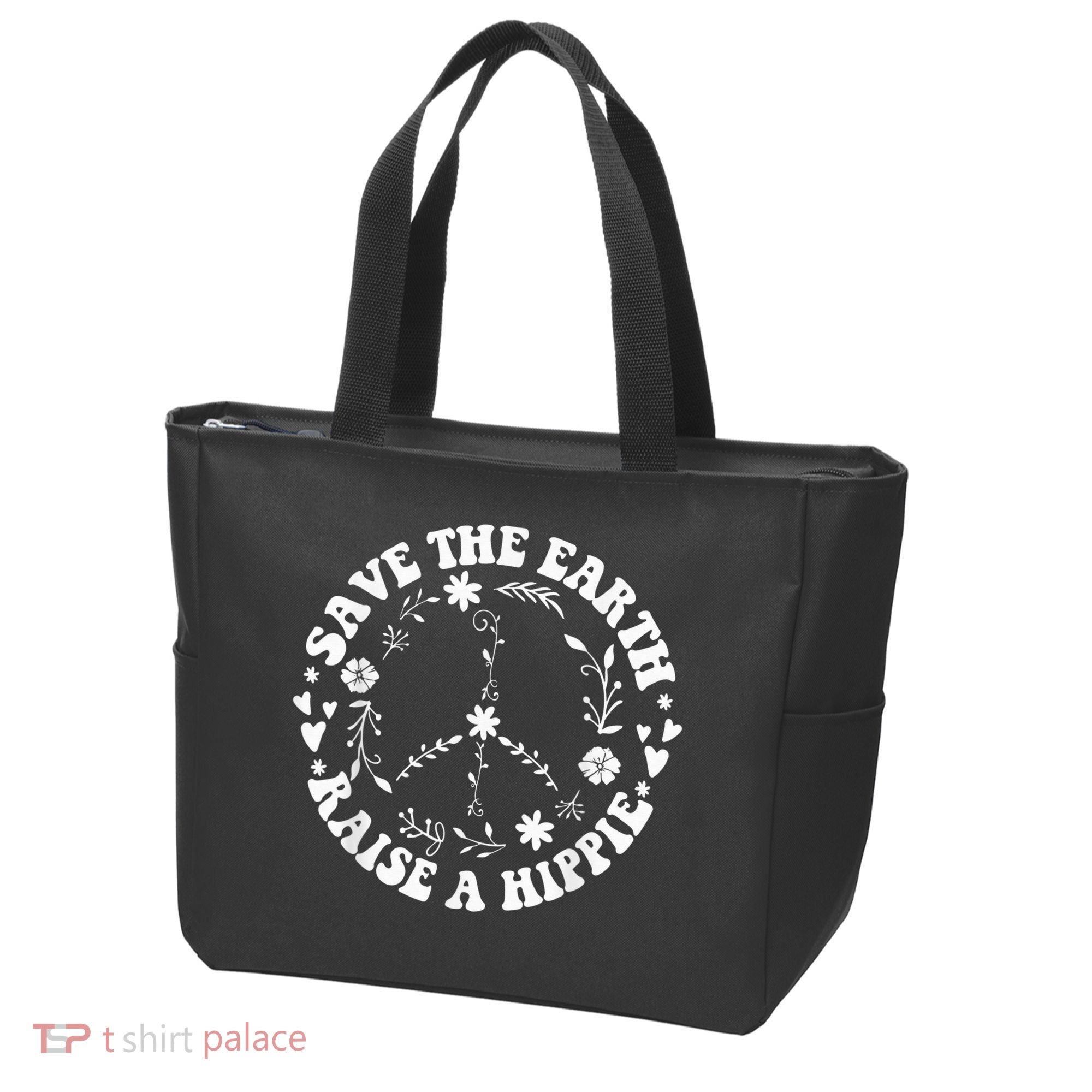 Save The Earth Raise A Hippie Earth Day Tote Bag